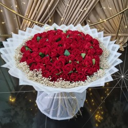 101 Kadife Kırmızı Güllü İsteme, Söz, Nişan Buketi  3742