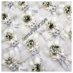  - Alyanslı Kuş Nişan, Nikah Şekeri 2335