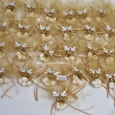 Alyanslı Kuş Figürlü Magnet Söz, Nişan, Nikah Şekeri Hediyeliği 4123