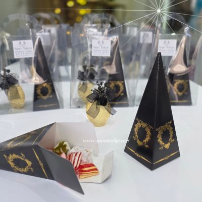 Asetat Çantalı Mevlüt Hediyeliği Seti | Külahta Şekeri & İstiridye Şişede Kolonyalı Özel Tasarım 4080