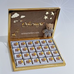ŞENNUR - Ayıcıklı İsim Baskılı Bebek Çikolatası 3064
