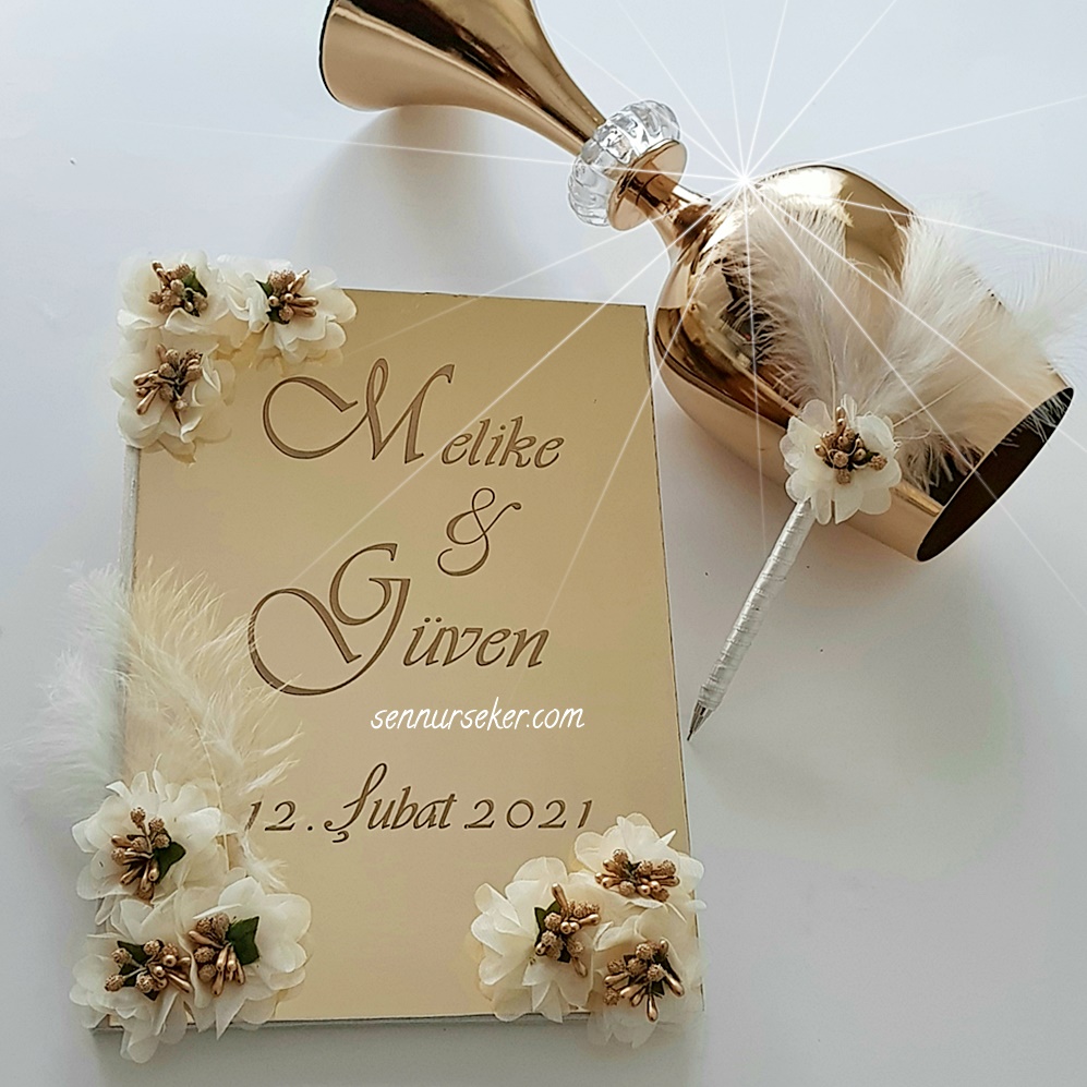 Ayna Kapak İsimli Anı Defteri Bebek, Sünnet, Nikah  3008 - 1