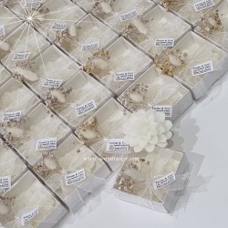  - Beyaz Kutuda Lotus Mum Söz, Nişan, Nikah Hediyeliği 3855