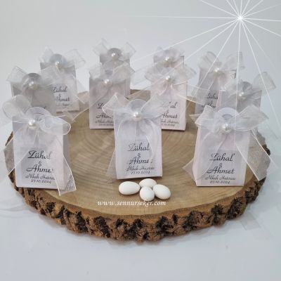 Beyaz Kutuda Sade Nikah Şekeri 3852 - 1