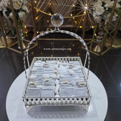 Bir Ömür Mutluluğa İlk Adım, Beyaz Gül Temalı İsteme, Söz veya Nişan Çikolatası 4119 - Thumbnail