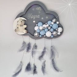 ŞENNUR - Bulut Balonlu Işıklı Bebek Kapı Süsü 3559