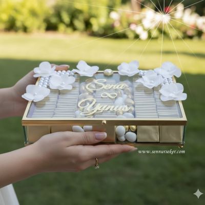 Cam Kutuda Sargılı Madlen, İsteme, Söz, Nişan Çikolatası 4049