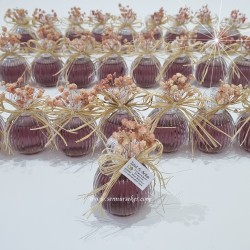  - Çizgili Yuvarlak Şişede Söz, Nişan, Nikah, Bebek, Sünnet Kolonya Hediyeliği 3820