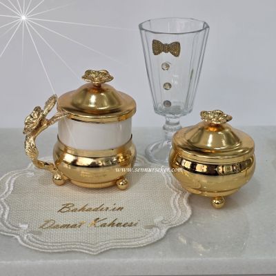 Damat Kahvesi Fincanı Altı İsim Baskılı Peçete 3864 - 1