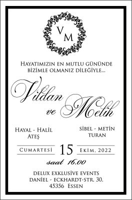 Dijital Nişan, Nikah veya Düğün Davetiyesi 3841 - 1