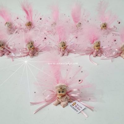 Fırfır Şapkalı Bebek Şekeri Hediyelik 3713 - 1