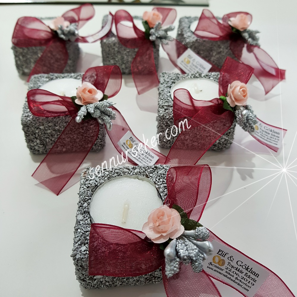 ŞENNUR - Gümüş Mum Söz, Nişan, Nikah Hediyeliği 2978