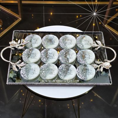 Gümüş Taşlı Epoksi İsimli Magnet – Söz, Nişan, Nikah ve Düğün Hediyeliği 4110