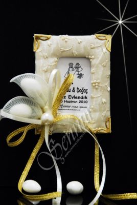 Güpürlü Çerçeve Nikah Şekeri 30459 - 1