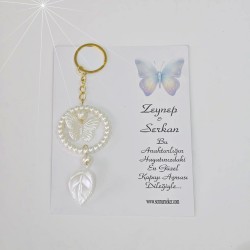 ŞENNUR - Halkalı Kelebek Anahtarlık Söz, Nişan, Nikah, Kına, Düğün ve Sünnet Hediyeliği 4099