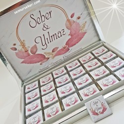  - İsim Baskılı Kız İsteme Nişan Nikah Çikolatası 2707