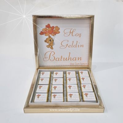 İsim Baskılı Kutuda Bebek Çikolatası 3797 - 1