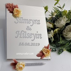  - İsme Özel Tarihli Kuru Çiçekli Anı defteri 2609