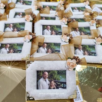 Kadife Çerçeve Magnet, Söz, Nişan, Nikah Hediyeliği 3704 - 1