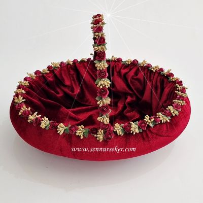 Kadife Sepet ve Kına Tabağı Seti 3492 - 2