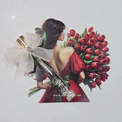 Kına Konseptli Fısfıs Parfüm Şişesi – İncili 80° Limon Çiçeği Kolonyalı, Kına Hediyeliği 4098