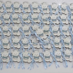 ŞENNUR - Kral Taçlı Papyonlu Ahşap Ayıcık İsimli Magnet – Bebek Mevlüt & Doğum Hediyeliği 4116