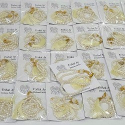 Krem Rengi İnci Tesbih – İsim Baskılı Poşetli Mevlüt, Vefat, Bebek Mevlüdü ve Sünnet Hediyeliği 4097 - Thumbnail