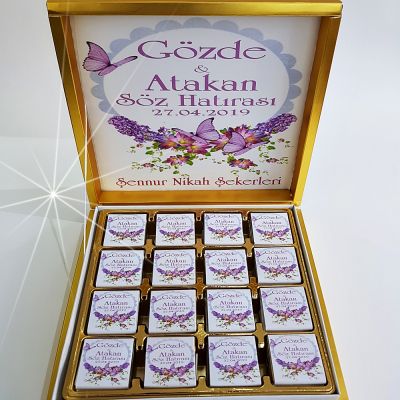Mor Kelebekli Söz, Nişan, Nikah Çikolatası T2562 - 1