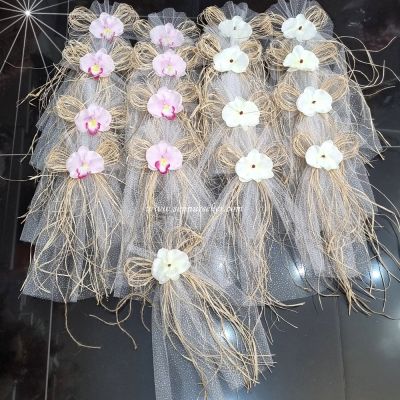 Orkideli Çiçekli Tüllü Düğün, Nikah, Sünnet Konvoyu Süsü 4012 - 1