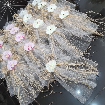 Orkideli Çiçekli Tüllü Düğün, Nikah, Sünnet Konvoyu Süsü 4012