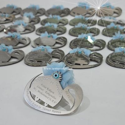 Pleksi Vav Harfi ve Sünnet Şapkası Desenli Sünnet Magnet Hediyeliği 4065