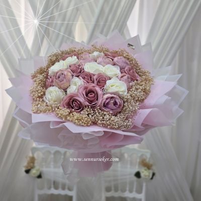 Pudra Pembe, Beyaz Gül İsteme, Söz, Nişan, Kına Buketi 4040