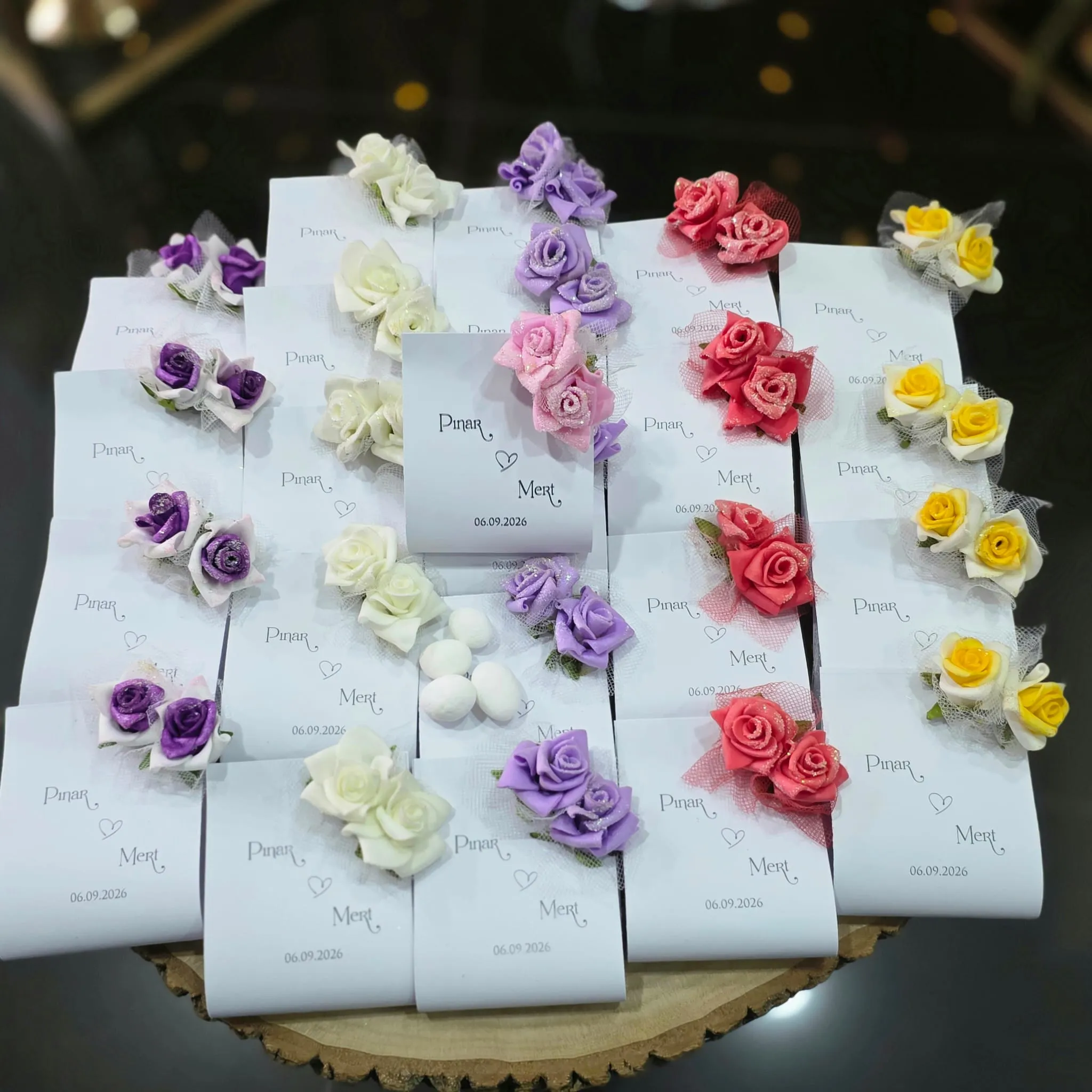 Sade Çiçekli Nikah Şekeri 4017