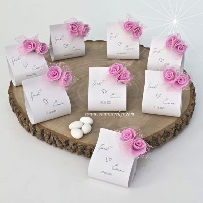 Sade Çiçekli Nikah Şekeri 4017