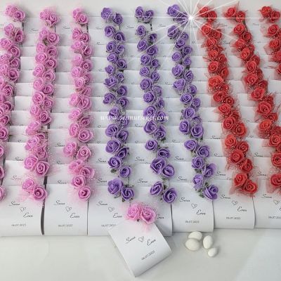 Sade Çiçekli Nikah Şekeri 4017