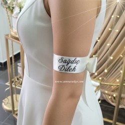 ŞENNUR - Sağdıç Kurdelesi, İsim Baskılı Sağdıç Yazılı Kol Bantı 4092