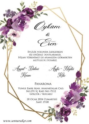 Dijital Davetiye Nişan, Nikah ve Düğün 3563 - 1