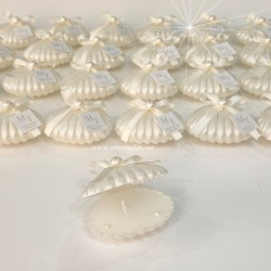 ŞENNUR - Sedefli İstiridye Mum Söz, Nişan, Nikah, Bebek, Sünnet Hediyeliği 4052