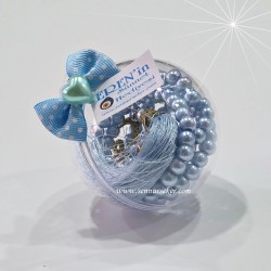 Şeffaf Küre İçinde İnci Tesbihli Sünnet & Bebek Mevlüt Hediyeliği 4105 - Thumbnail