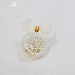 Şeffaf Küre İçinde İnci Tesbihli Vefat, Sünnet & Bebek Mevlüt Hediyeliği 4109 - Thumbnail